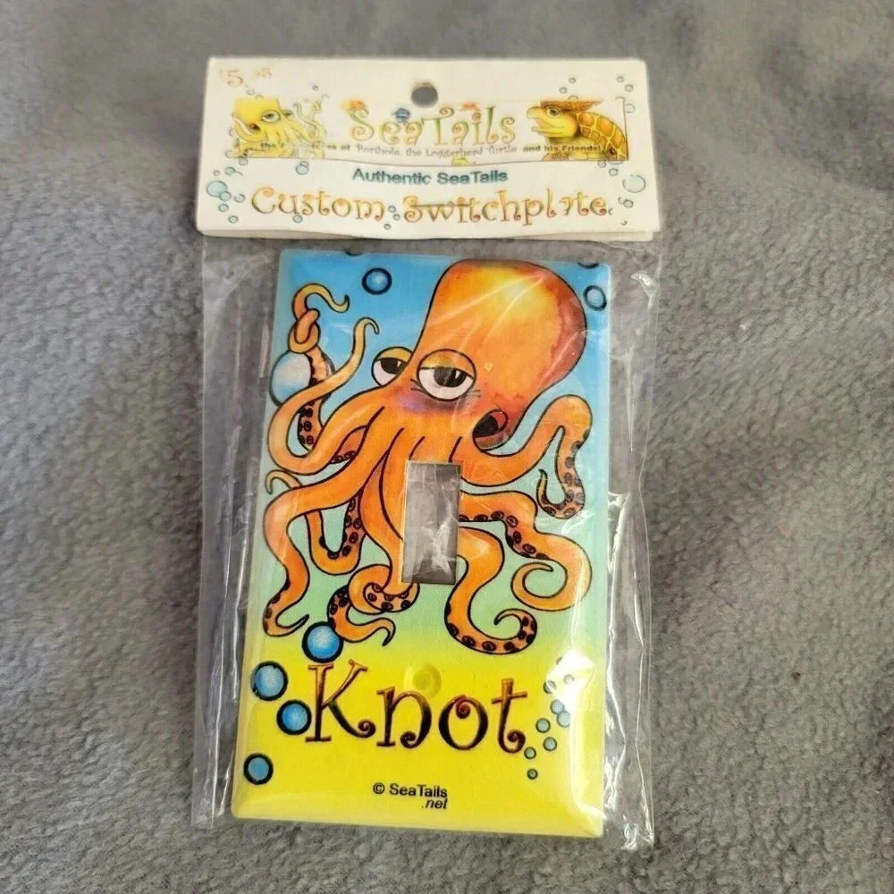 wall decor light switch plate cover Nautical Octopus 🐙